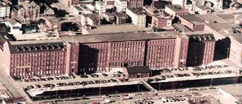 Historic Hill Mill building in Lewiston, Maine